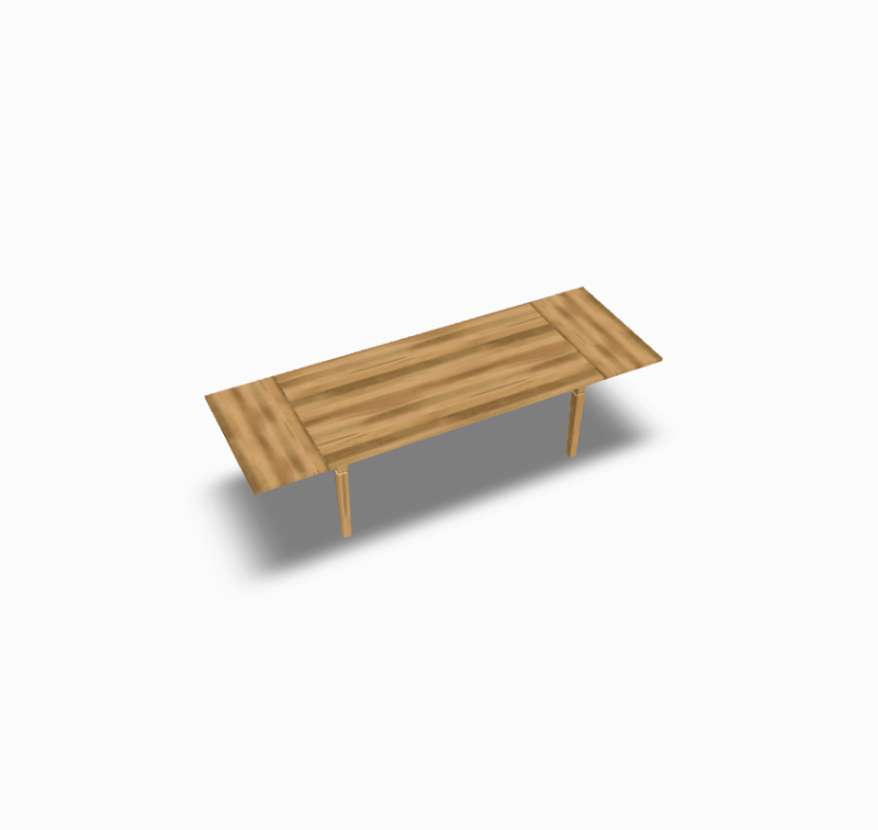 Plank Table 4284P Solid w/ Breadboard Leaves
