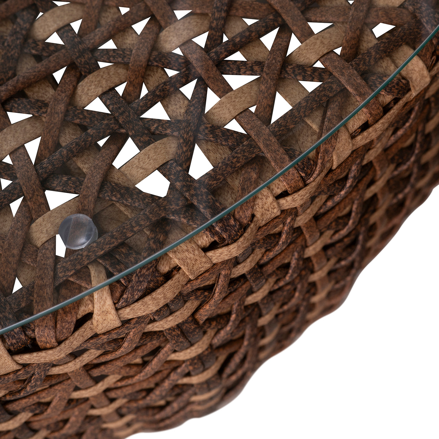 Largo Wicker 40 In. Round Outdoor Pedestal Coffee Table