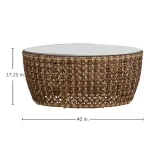 Largo Wicker 40 In. Round Outdoor Pedestal Coffee Table - Image 7