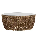 Largo Wicker 40 In. Round Outdoor Pedestal Coffee Table - Image 11
