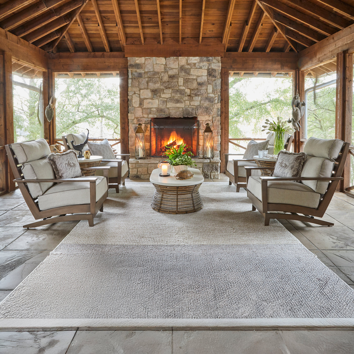 Kennebunkport Wrought Aluminum Outdoor Lounge Chair