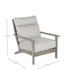 Kennebunkport Wrought Aluminum Outdoor Lounge Chair - Image 5