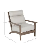 Kennebunkport Wrought Aluminum Outdoor Lounge Chair - Image 4