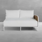 Havana Cane N-dura Resin Wicker Outdoor Right Arm Facing Sectional
