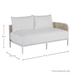 Havana Cane N-dura Resin Wicker Outdoor Right Arm Facing Sectional - Image 4