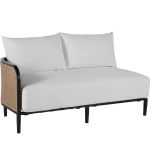 Havana Cane N-dura Resin Wicker Outdoor Left Arm Facing Sectional - Image 6