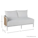 Havana Cane N-dura Resin Wicker Outdoor Left Arm Facing Sectional - Image 7
