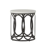 Ella Aluminum Round Outdoor End Table 20 In. W X 23 In. H - Image 4