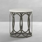 Ella Aluminum Round Outdoor End Table 20 In. W X 23 In. H - Image 5