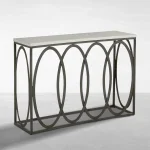 Ella Aluminum Rectangle Outdoor Console Table 50 In. W X 35 In. H - Image 4