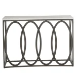 Ella Aluminum Rectangle Outdoor Console Table 50 In. W X 35 In. H - Image 6