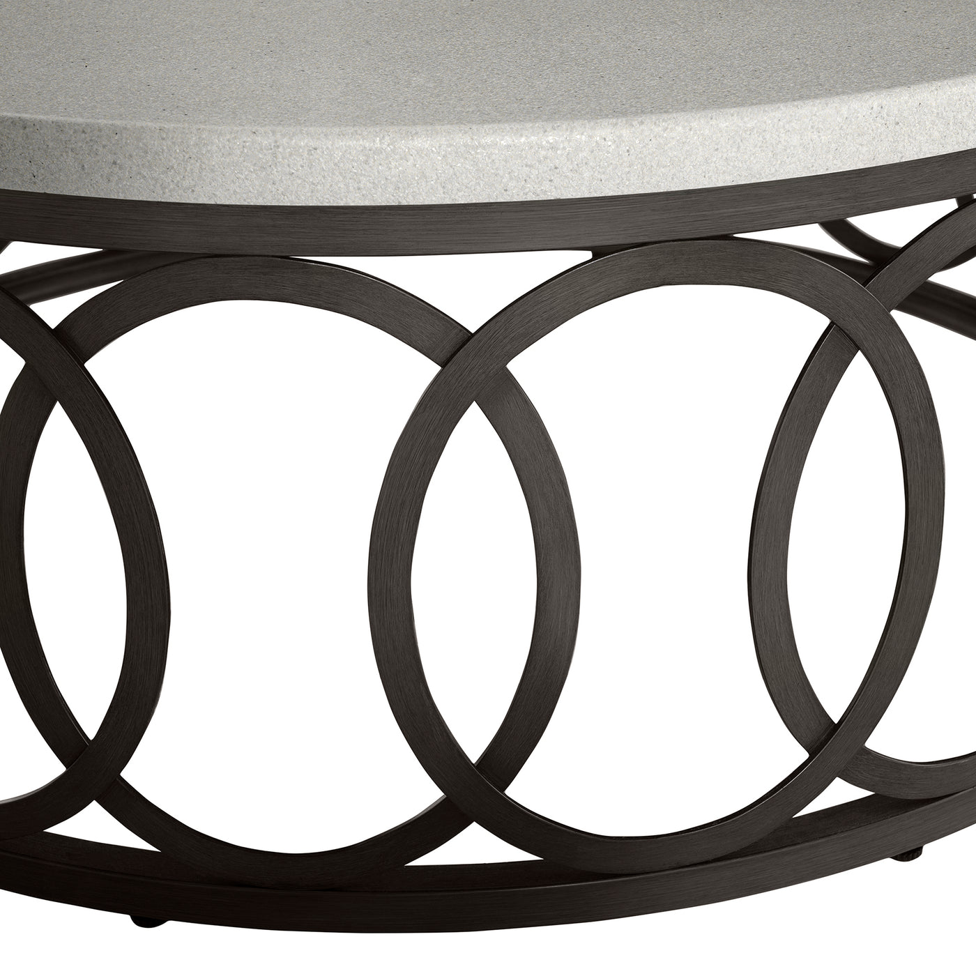 Ella Aluminum Round Outdoor Coffee Table 42 In. W X 16.5 In. H