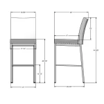 Perry Non swivel stool 45312-30WE/1B24DBF4 - Image 8
