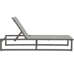 Serenata Wrought Aluminum Outdoor Sling Chaise Lounge - Image 3