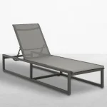 Serenata Wrought Aluminum Outdoor Sling Chaise Lounge - Image 5