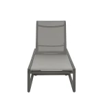 Serenata Wrought Aluminum Outdoor Sling Chaise Lounge - Image 6