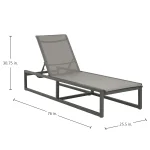 Serenata Wrought Aluminum Outdoor Sling Chaise Lounge - Image 7