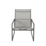 Serenata Wrought Aluminum Outdoor Sling Easy Lounge Chair - Image 4