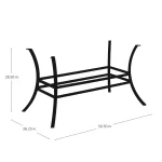 Cort Aluminum Rectangle Outdoor Pedestal Table Base 50.5 In. W X 28.5 In. H - Image 9