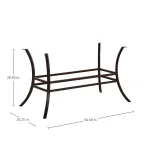 Cort Aluminum Rectangle Outdoor Pedestal Table Base 50.5 In. W X 28.5 In. H - Image 10