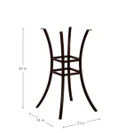 Cort Aluminum Outdoor Pedestal Bar Base 31 In. W X 39 In. H - Image 4