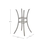 Cort Aluminum Outdoor Pedestal Bar Base 31 In. W X 39 In. H - Image 9