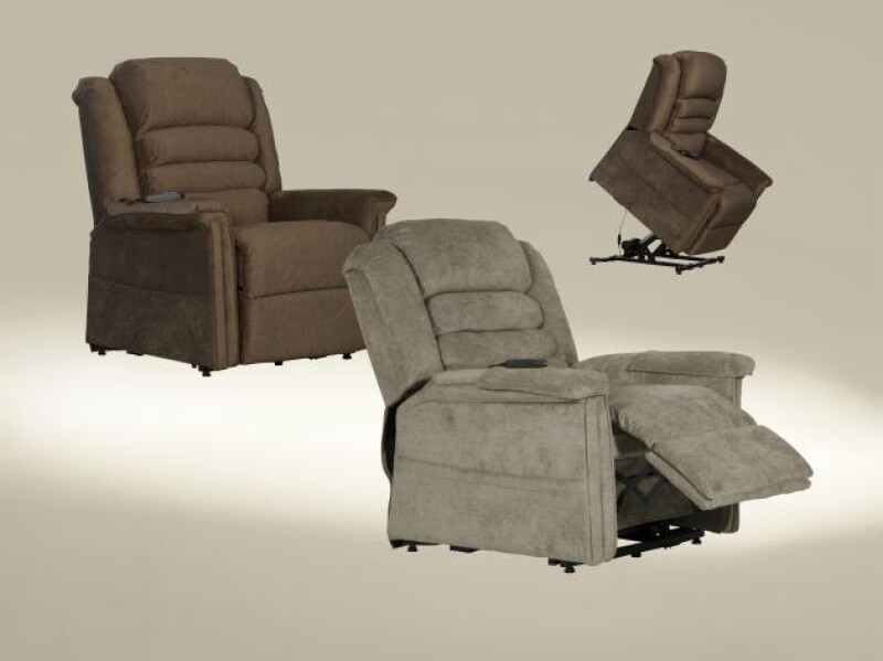 Invincible 4832 Pow'r Lift Full Lay-Out Chaise Recliner