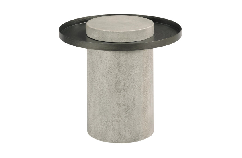 Ala Carte Accent Stone Chairside Table - Short