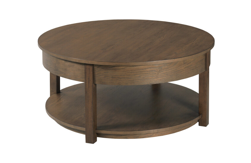 Costa Way-hamilton Round Lift Top Coffee Table-deep Brown