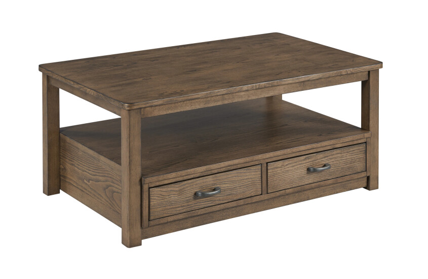 Costa Way-hamilton Rectangular Drawer Coffee Table-deep Brown