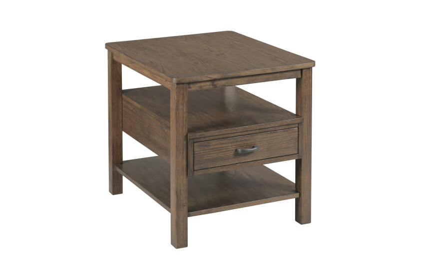 Costa Way-hamilton Rectangular Drawer End Table-deep Brown