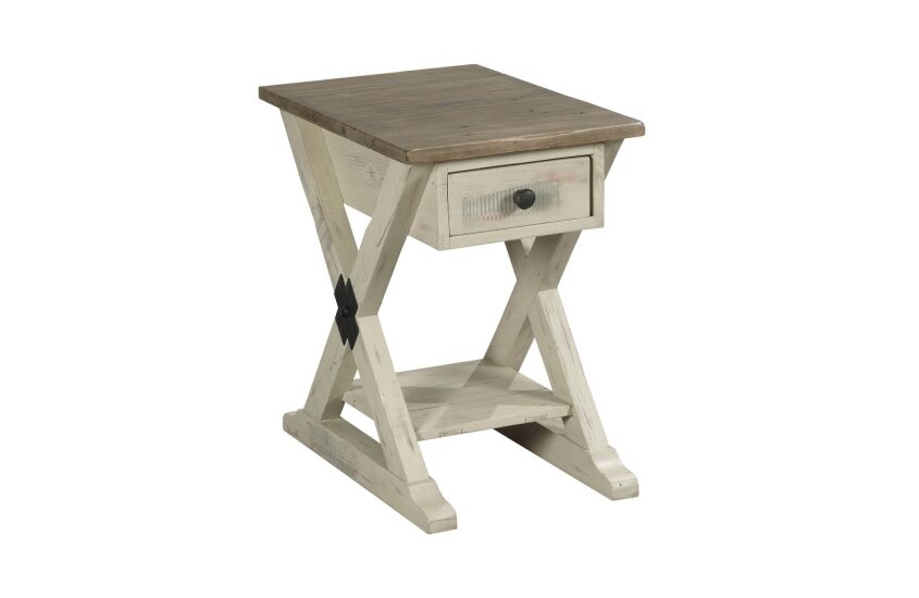 Reclamation Place Trestle Chairside Table