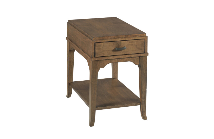 Nicolette-hamilton Rectangular Drawer Chairside Table-auburn