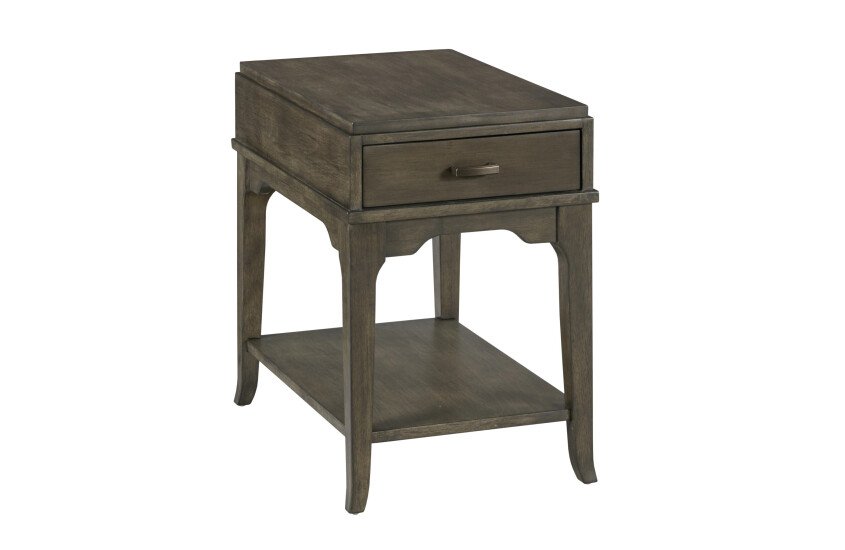 Nicolette-hamilton Rectangular Drawer Chairside Table-charcoal