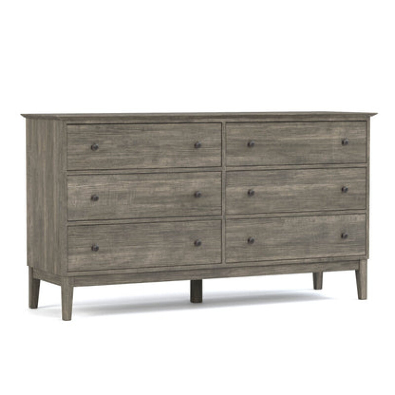 Gable Road Six-Drawer Dresser - 803 Bluff / 02 Bronze Knob