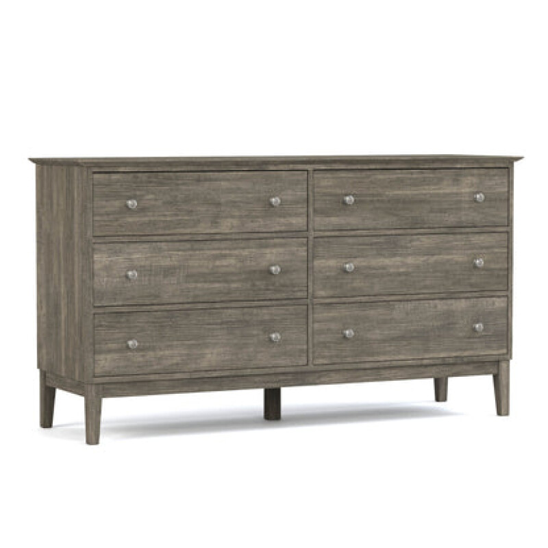 Gable Road Six-Drawer Dresser - 803 Bluff / 03 Nickel Knob