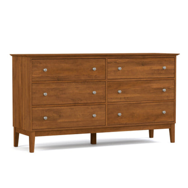 Gable Road Six-Drawer Dresser - 805 Dune / 03 Nickel Knob