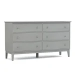Gable Road Six-Drawer Dresser - 806 Mist / 03 Nickel Knob