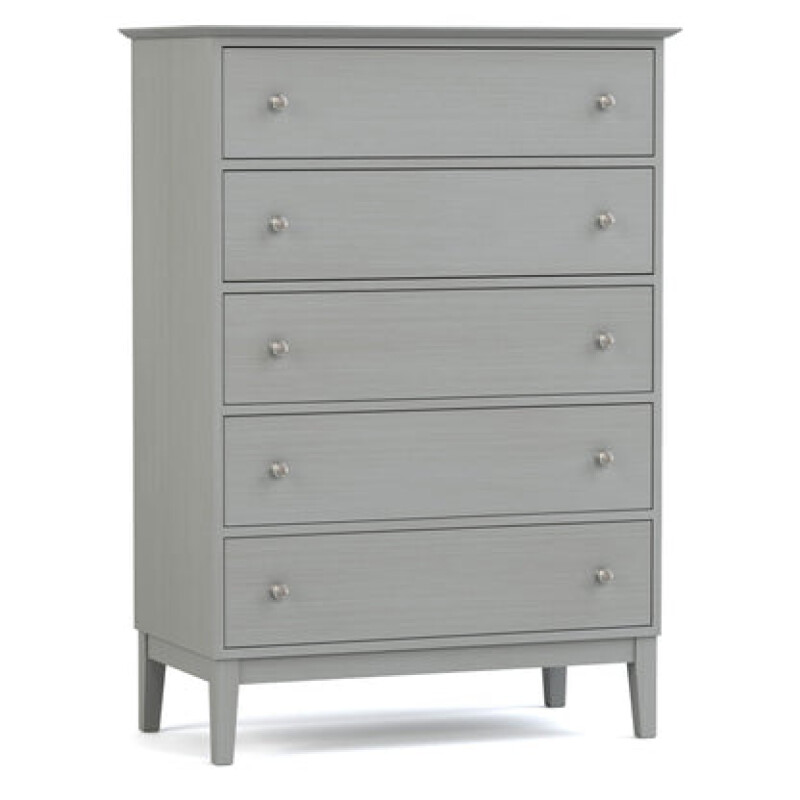 Gable Road Tall Chest - 806 Mist / 03 Nickel Knob