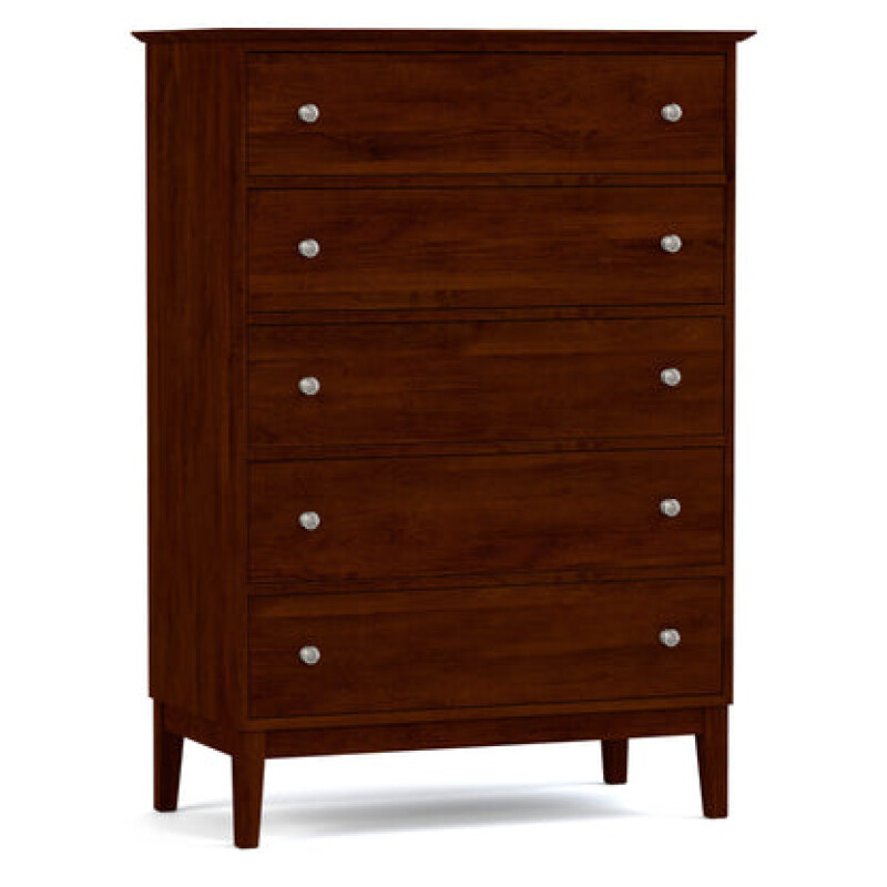 Gable Road Tall Chest - 808 Russet / 03 Nickel Knob