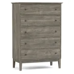 Gable Road Tall Chest - 808 Russet / 03 Nickel Knob - Image 7