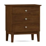 Gable Road Three-Drawer Nightstand - 801 Coast / 03 Nickel Knob