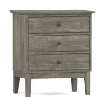 Gable Road Three-Drawer Nightstand - 803 Bluff / 02 Bronze Knob