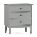 Gable Road Three-Drawer Nightstand - 806 Mist / 02 Bronze Knob