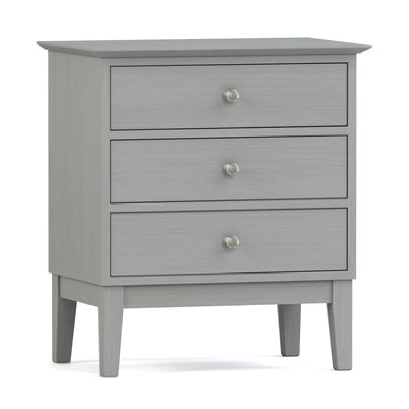 Gable Road Three-Drawer Nightstand - 806 Mist / 03 Nickel Knob