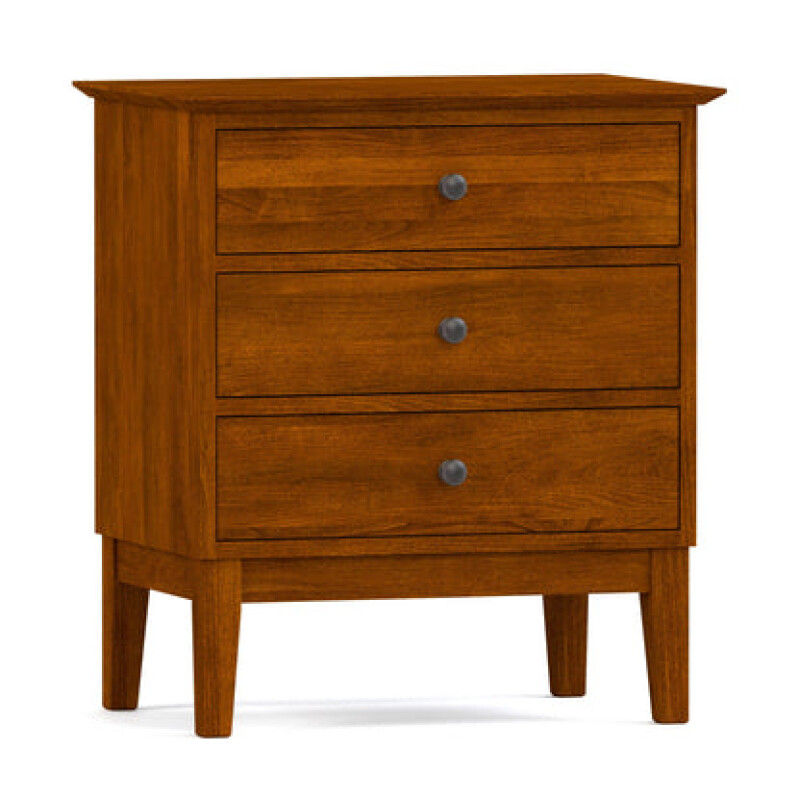 Gable Road Three-Drawer Nightstand - 807 Harvest / 02 Bronze Knob