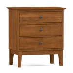 Gable Road Three-Drawer Nightstand - 808 Russet / 02 Bronze Knob - Image 7