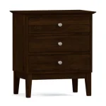 Gable Road Three-Drawer Nightstand - 808 Russet / 02 Bronze Knob - Image 11