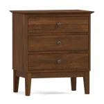 Gable Road Three-Drawer Nightstand - 808 Russet / 03 Nickel Knob - Image 3