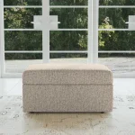 Sky Fabric Storage Ottoman - Image 3